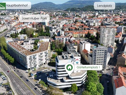 Bürofläche zur Miete 13,90 € 708 m² Bürofläche Gürtelturmplatz 1 Gries Graz 8020