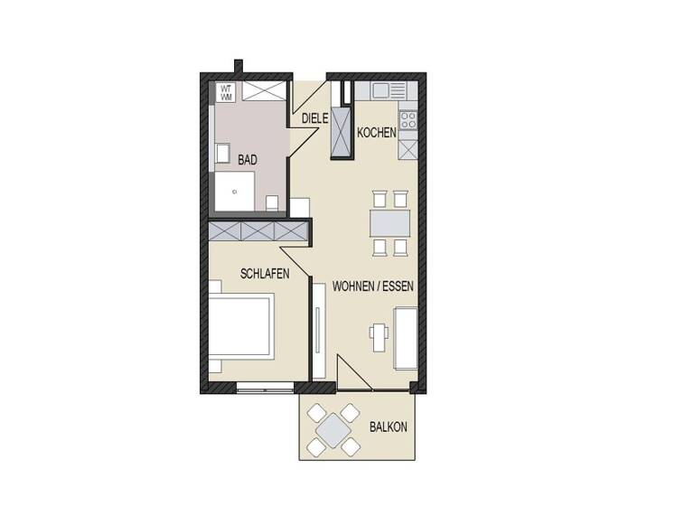 Wohnung zum Kauf provisionsfrei als Kapitalanlage geeignet 278.248 € 2 Zimmer 57,7 m²<br/>Wohnfläche Siebenbürgen Weg 9 Niederstotzingen Niederstotzingen 89168