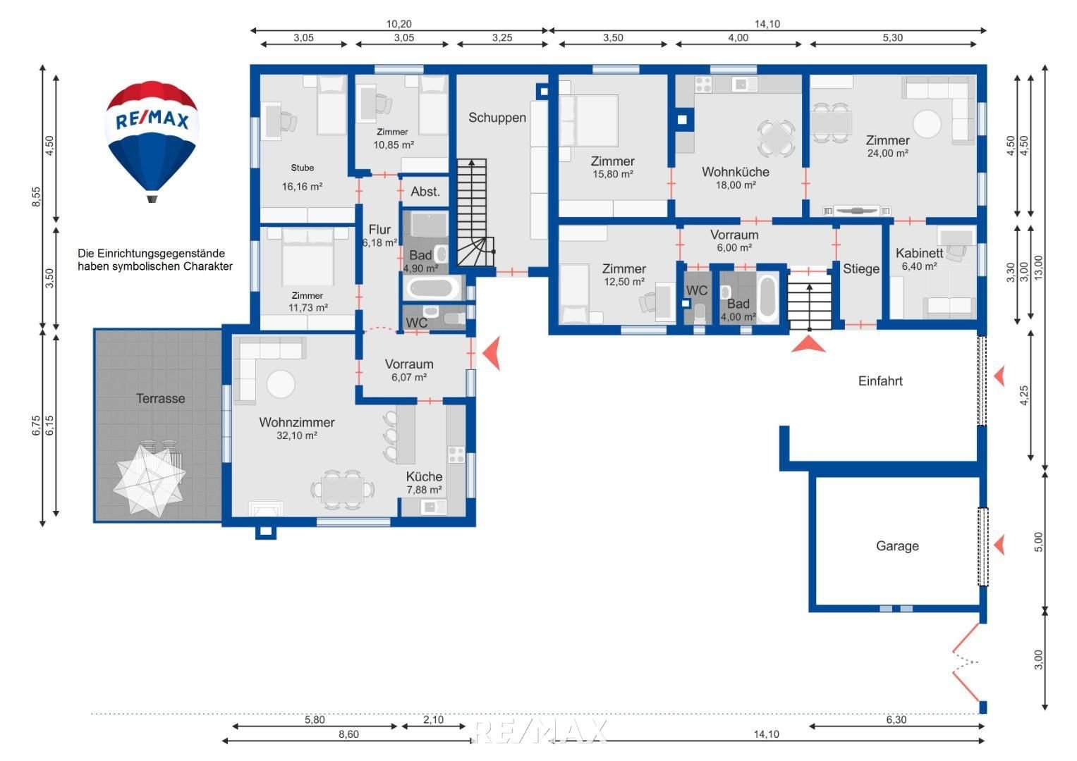 Einfamilienhaus zum Kauf 220.000 € 8 Zimmer 188 m²<br/>Wohnfläche 2.616 m²<br/>Grundstück Buchschachen 7411