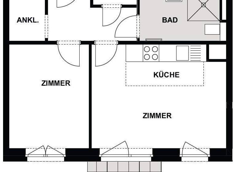 Wohnung zur Miete - Erstbezug nur mit Wohnberechtigungsschein 353 € 2 Zimmer 48,7 m² EG frei ab 01.03.2026 Suurheid 64 Rissen Hamburg 22559