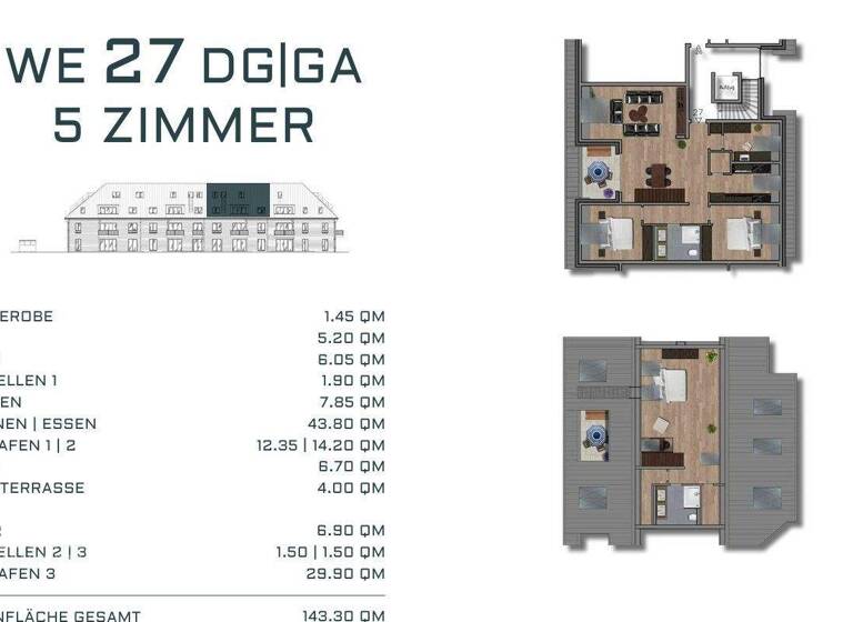 Wohnung zum Kauf provisionsfrei 749.000 € 5 Zimmer 143,3 m² 3. Geschoss Willich 47877