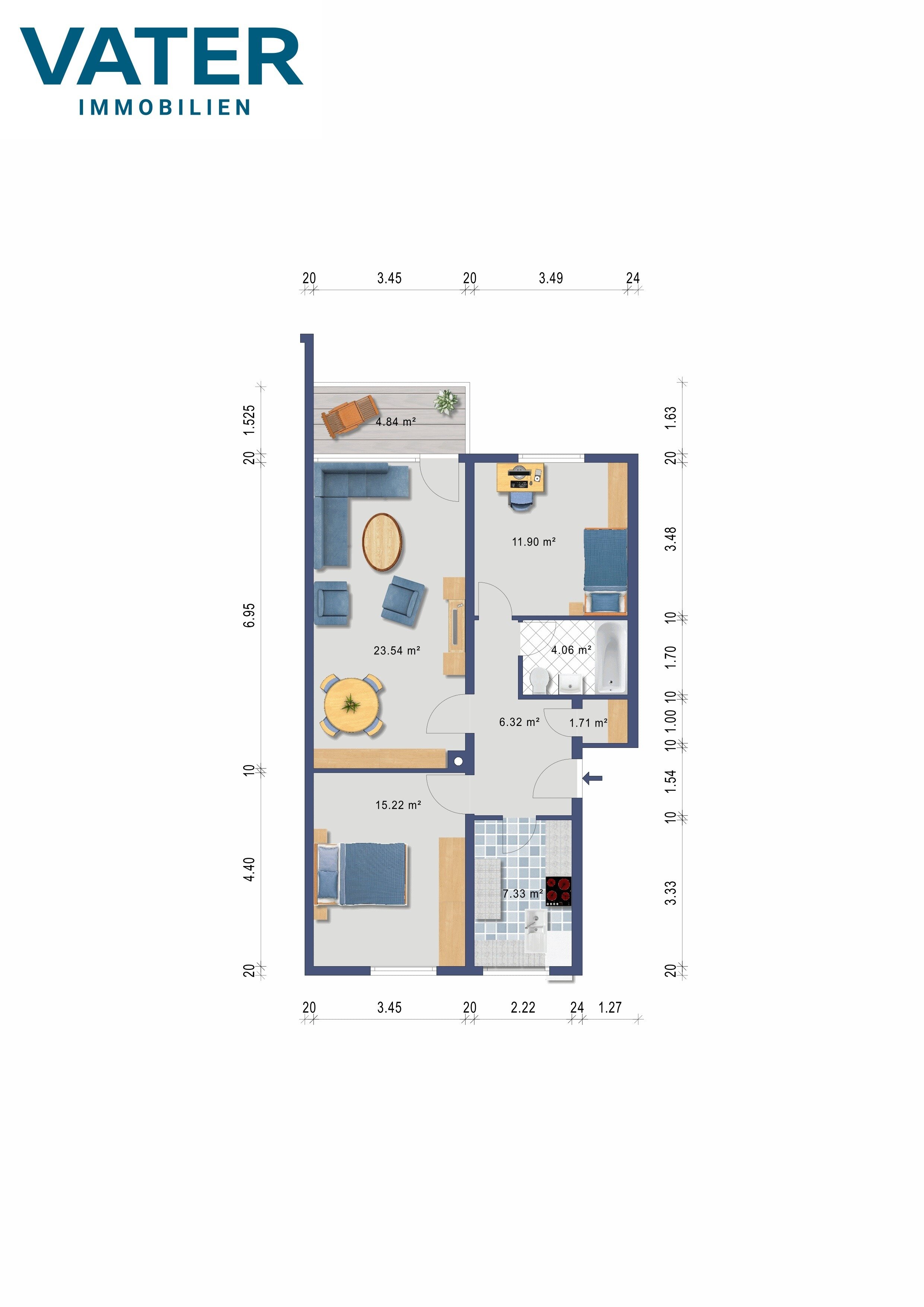 Studio zur Miete 975 € 3 Zimmer 75 m²<br/>Wohnfläche 3.<br/>Geschoss 01.02.2025<br/>Verfügbarkeit Halstenbek 25469