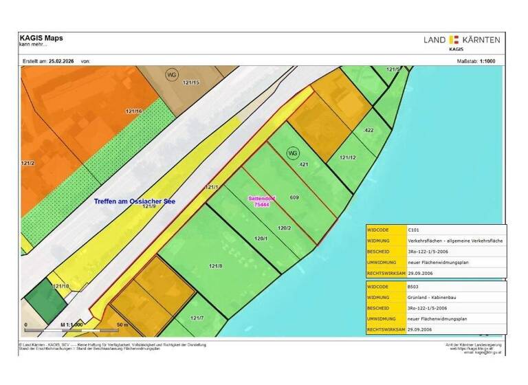 Grundstück zum Kauf 1.485.000 € 1.047 m² Grundstück Sattendorf 9520
