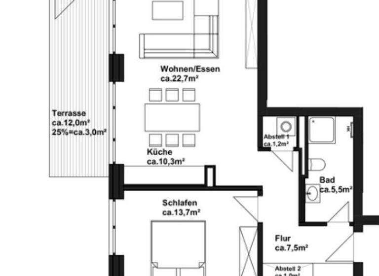 Wohnung zur Miete 1.170 € 2 Zimmer 68,5 m² EG Altheikendorf Heikendorf 24226