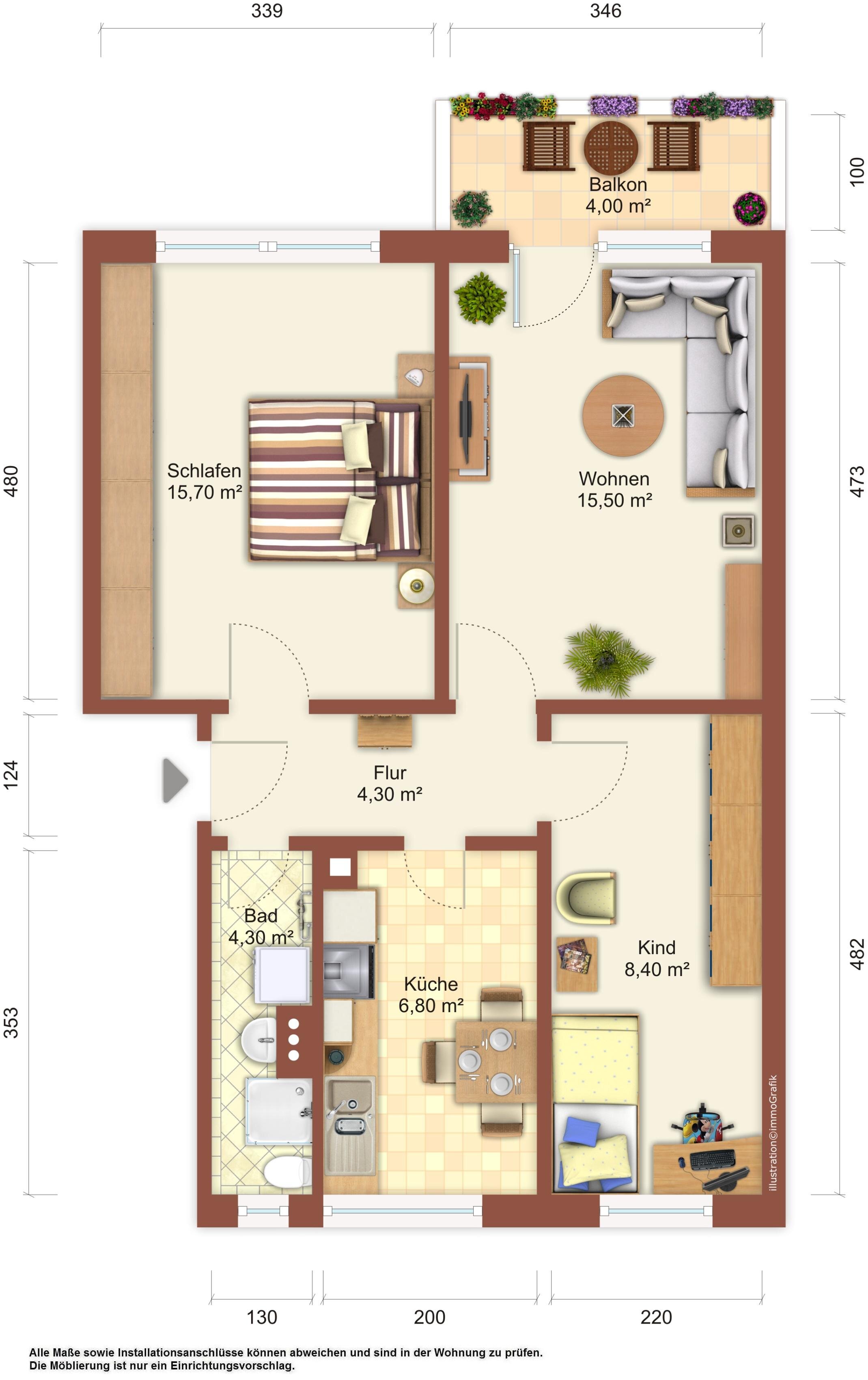 Wohnung zur Miete 341 € 3 Zimmer 57 m²<br/>Wohnfläche 1.<br/>Geschoss Kieslerstraße 10 Zittau Zittau 02763