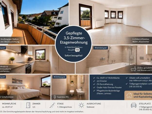 Wohnung zum Kauf 235.000 € 3,5 Zimmer 69 m² 1. Geschoss Schorndorf Schorndorf 73614