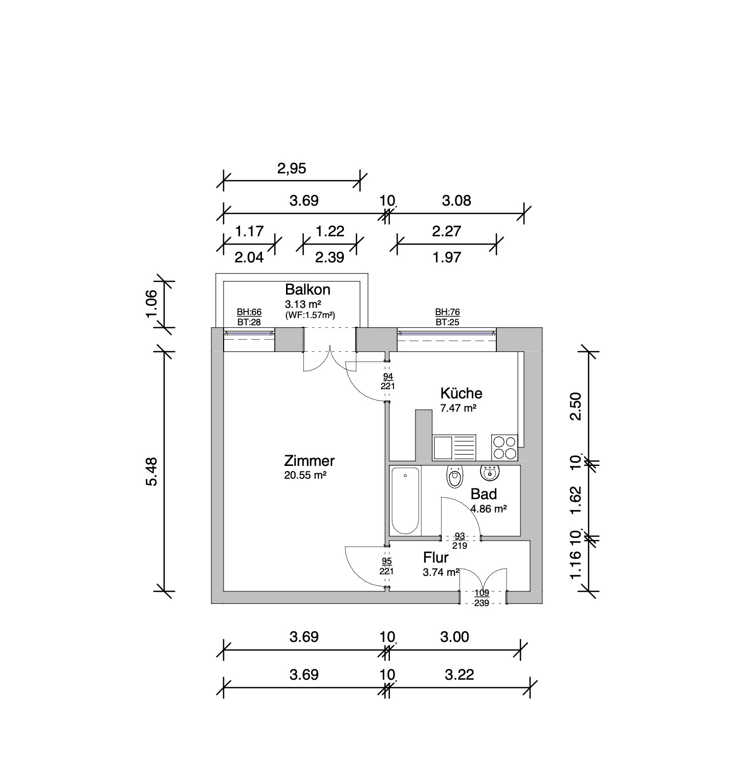 Wohnung zum Kauf 270.000 € 1 Zimmer 38 m²<br/>Wohnfläche ab sofort<br/>Verfügbarkeit Charlottenburg Berlin 14059