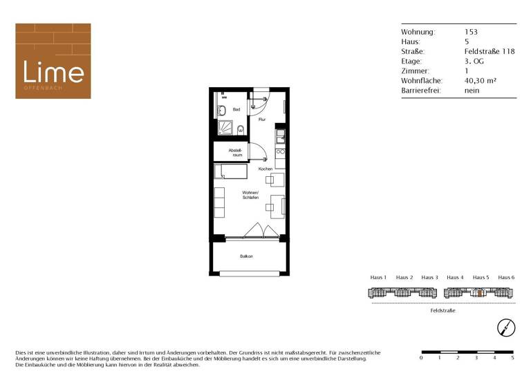 Wohnung zur Miete 710 € 1 Zimmer 40,3 m²<br/>Wohnfläche 3.<br/>Geschoss 01.06.2025<br/>Verfügbarkeit Feldstraße 118 Offenbach am Main Offenbach 63071