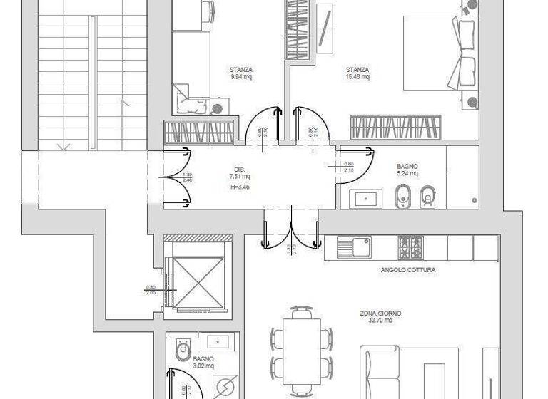 Wohnung zum Kauf 470.000 € 2 Zimmer 75 m² 1. Geschoss Trieste 34124