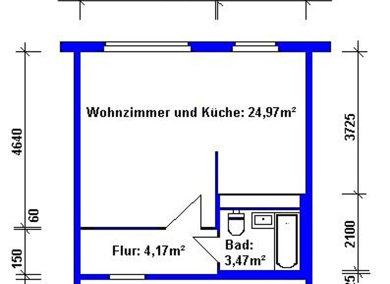 Studio zur Miete 240 € 1 Zimmer 32,6 m² 5. Geschoss Binzer Straße 6 Lausen-Grünau Leipzig 04207