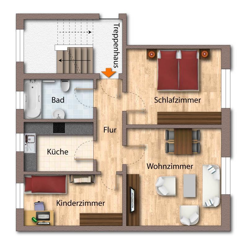 Wohnung zur Miete 312 € 3 Zimmer 57,7 m²<br/>Wohnfläche 3.<br/>Geschoss Meistersweg 6 Zeulenroda Zeulenroda-Triebes 07937