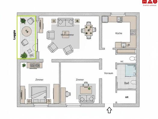 Wohnung zur Miete 463 € 3 Zimmer 82,1 m² frei ab 01.11.2026 Proleberstraße 54 Leoben 8700