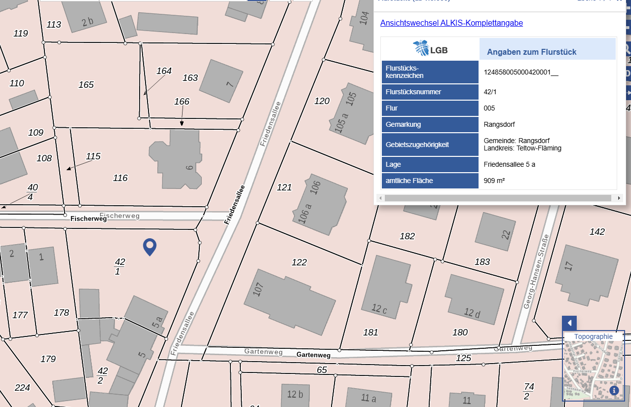 Grundstück zum Kauf 330.000 € 909 m²<br/>Grundstück Friedensallee 5A Rangsdorf Rangsdorf 15834