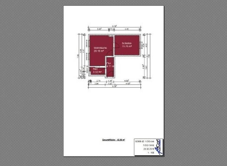 Studio zur Miete 525 € 1 Zimmer 43,6 m² frei ab sofort Goebenstr. 42 Innenstadt Minden 32423