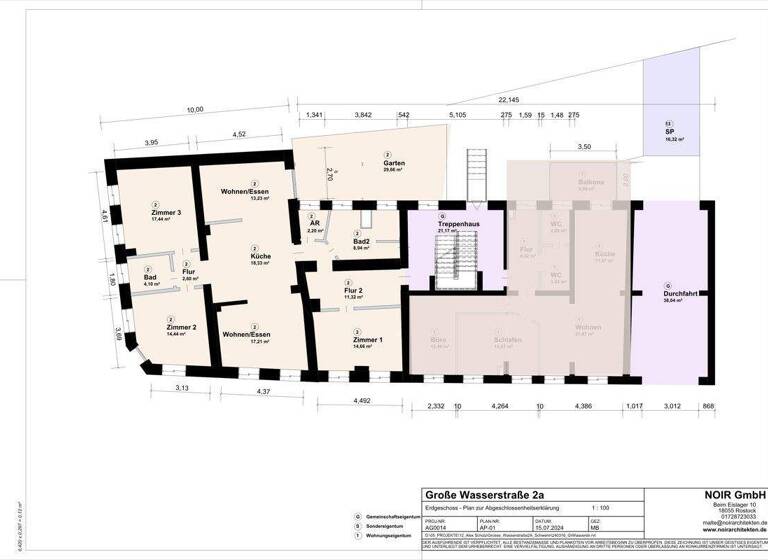 Wohnung zum Kauf 295.000 € 4 Zimmer 125 m² EG Große Wasserstraße 2a Feldstadt Schwerin 19053