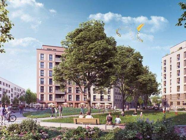 Wohnung zur Miete - Erstbezug 1.669 € 3 Zimmer 86,3 m² 3. Geschoss frei ab 01.01.2026 Meta-Gadesmann-Straße 19 Gallus Frankfurt-Gallus 60326