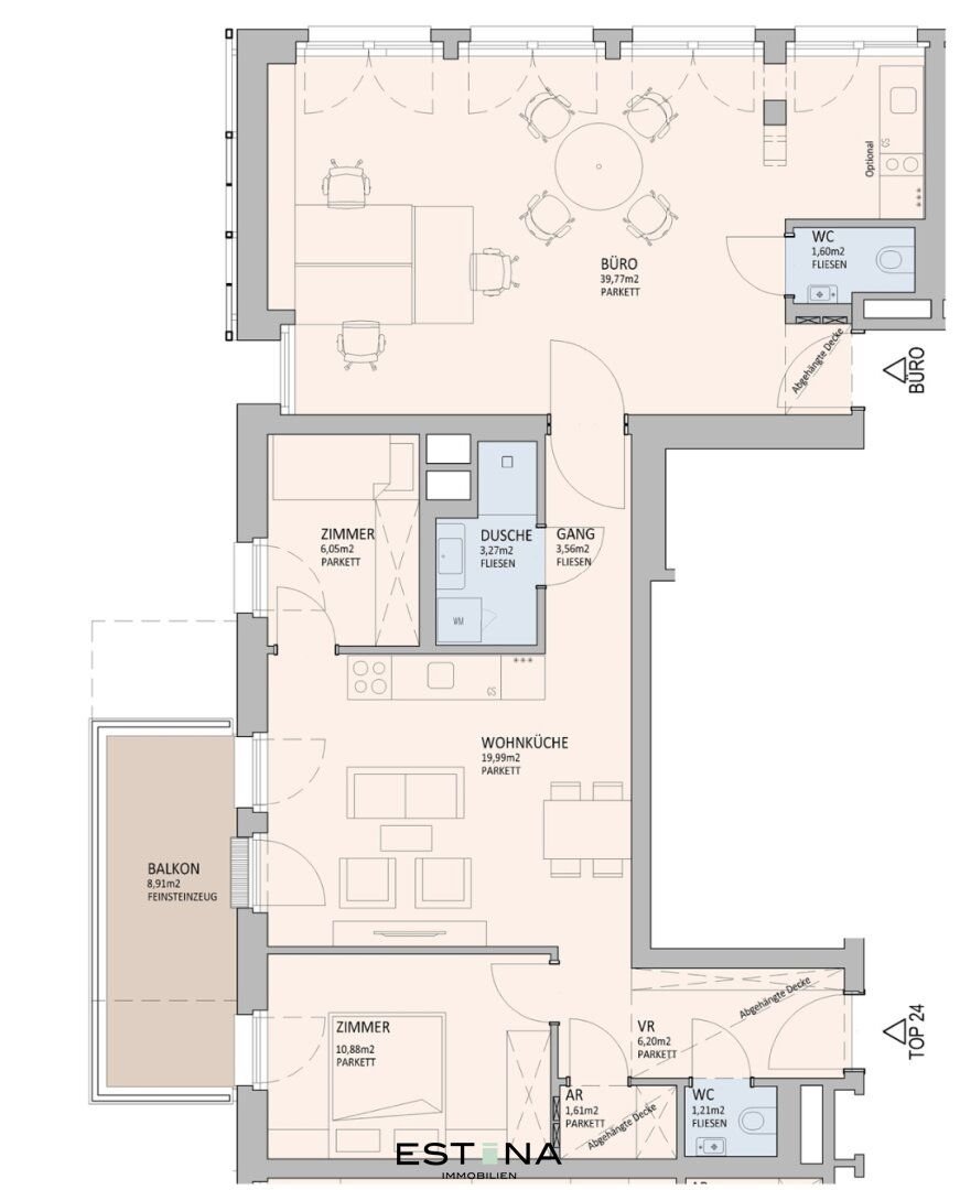 Wohnung zur Miete 1.621 € 4 Zimmer 94,1 m²<br/>Wohnfläche 2.<br/>Geschoss ab sofort<br/>Verfügbarkeit Laxenburger Straße Wien 1100