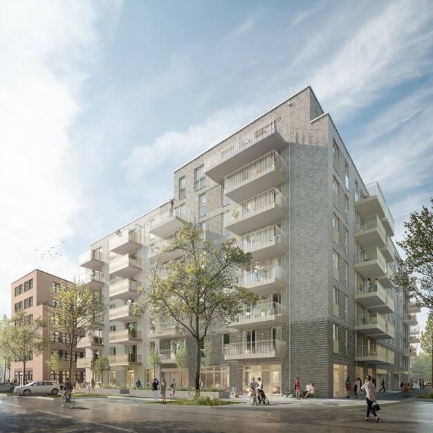 Wohnung zum Kauf - Neubau provisionsfrei 595.000 € 3 Zimmer 85,1 m² 1. Geschoss Marckmannstraße 53-55 Rothenburgsort Hamburg / Rothenburgsort 20539