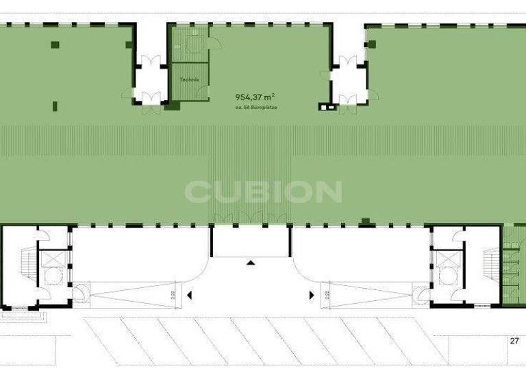 Büro zur Miete provisionsfrei 8,50 € 1.398,4 m² Bürofläche teilbar ab 1.398,4 m² Westviertel Essen 45143