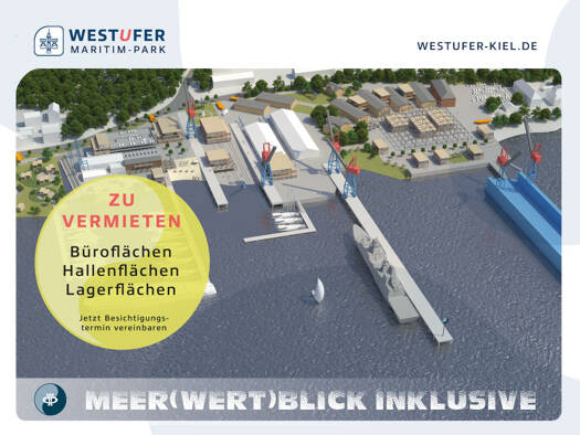 Bürofläche zur Miete provisionsfrei 13 € 800 m² Bürofläche teilbar von 90 m² bis 500 m² Christianspries 30 Friedrichsort Kiel 24159