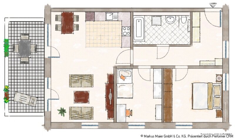 Wohnung zur Miete 1.155 € 3 Zimmer 85,4 m²<br/>Wohnfläche ab sofort<br/>Verfügbarkeit Haager Str. 54 Obertaufkirchen Obertaufkirchen 84419