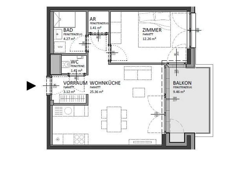 Wohnung zum Kauf 335.000 € 2 Zimmer 47,9 m² 7. Geschoss Josef-Deutsch-Strasse 3 Wien 1100
