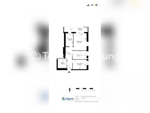 Wohnung zur Miete nur mit Wohnberechtigungsschein Tauschwohnung 509 € 3 Zimmer 73 m² 9. Geschoss Britz Berlin 12353