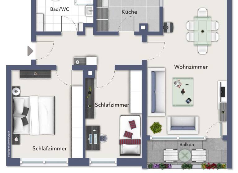 Wohnung zum Kauf 275.000 € 3 Zimmer 67,5 m² Böfingen Ulm / Böfingen 89075