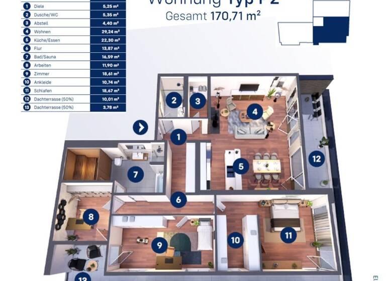 Penthouse zum Kauf provisionsfrei 956.000 € 4 Zimmer 170,7 m² 4. Geschoss Werder Magdeburg 39114