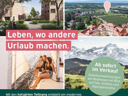 Wohnung zum Kauf - Erstbezug provisionsfrei 363.510 € 2 Zimmer 57,7 m² 3 Geschosse frei ab 01.07.2027 Kiesweg Tettnang Tettnang 88069