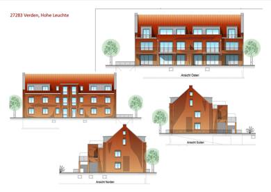 Wohnung zur Miete - Neubau 900 € 2 Zimmer 60 m² EG frei ab sofort Hohe Leuchte Verden Verden (Aller) 27283