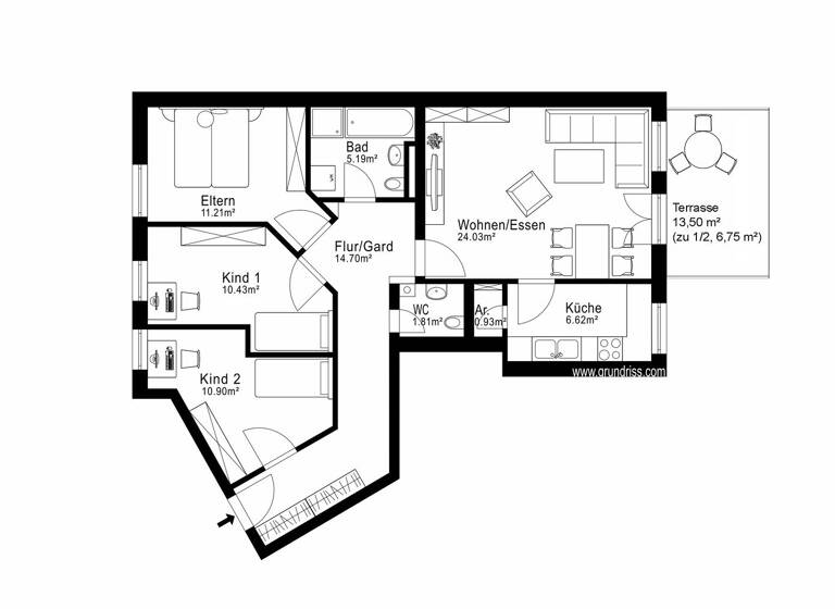 Wohnung zum Kauf 419.000 € 4 Zimmer 87 m² Landsberg 86899