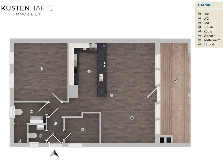 Reihenendhaus zum Kauf 295.000 € 2,5 Zimmer 78 m² 599 m² Grundstück Kreuzkamp Ratekau / Kreuzkamp 23626