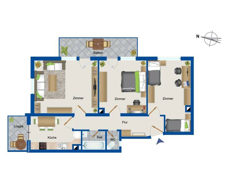 Wohnung zum Kauf 239.000 € 3 Zimmer 83,6 m²<br/>Wohnfläche EG<br/>Geschoss Singen Singen (Hohentwiel) 78224