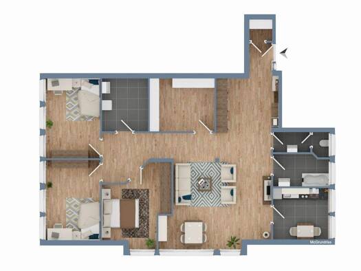 Wohnung zur Miete 1.435 € 4 Zimmer 130,3 m² 1. Geschoss frei ab 01.03.2026 Estebrügger Str. 76 Estebrügge Jork 21635