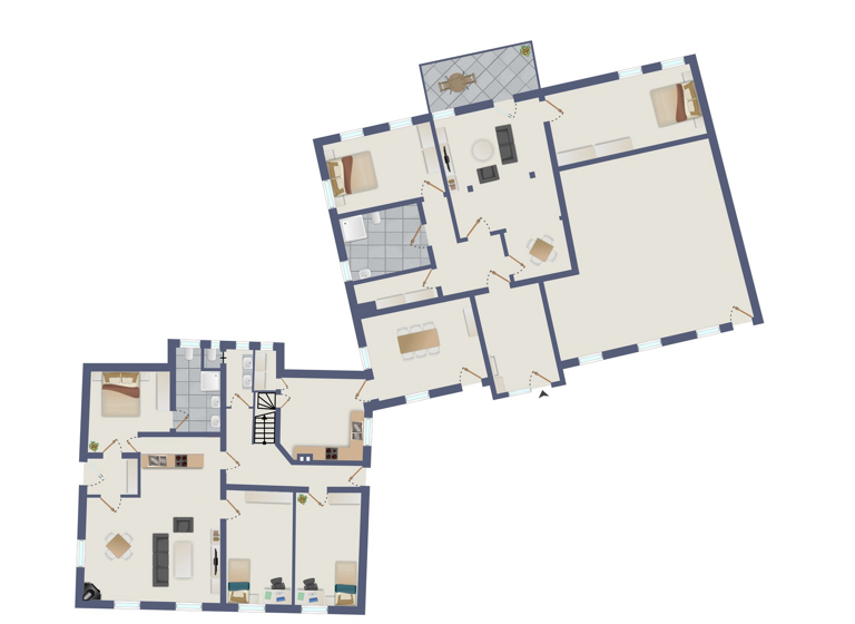 Mehrfamilienhaus zum Kauf 690.000 € 12 Zimmer 425 m² 8.225 m² Grundstück Herzfeld Lippetal 59510