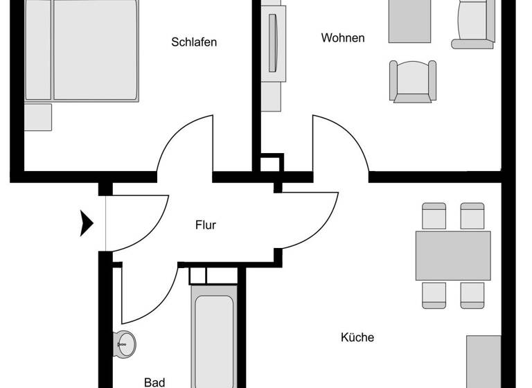Wohnung zum Kauf 89.000 € 2,5 Zimmer 46 m²<br/>Wohnfläche 3.<br/>Geschoss Weitmar Bochum 44795