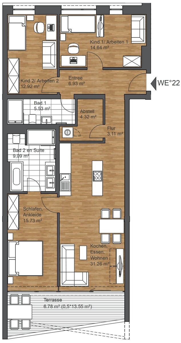 Wohnung zum Kauf 529.000 € 4 Zimmer 110,9 m²<br/>Wohnfläche 3.<br/>Geschoss Paul-Flechsig-Straße 11 Meusdorf Leipzig 04289