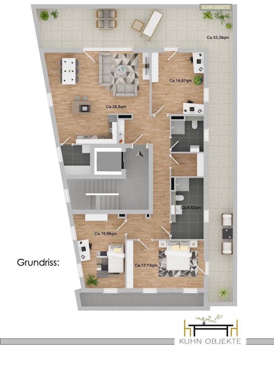 Penthouse zum Kauf 748.000 € 4 Zimmer 148 m²<br/>Wohnfläche 3.<br/>Geschoss ab sofort<br/>Verfügbarkeit Weinheim Weinheim 69469