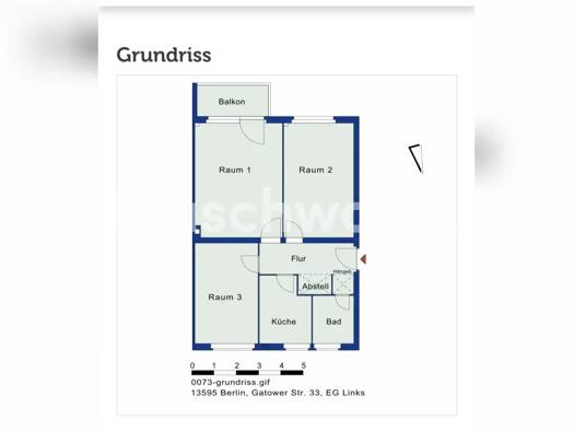 Wohnung zur Miete Tauschwohnung 1.150 € 3 Zimmer 80 m² 3. Geschoss Spandau Berlin 13627