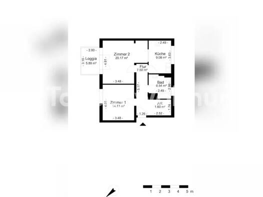 Wohnung zur Miete nur mit Wohnberechtigungsschein Tauschwohnung 506 € 2 Zimmer 62 m² 2. Geschoss Köpenick Berlin 12555