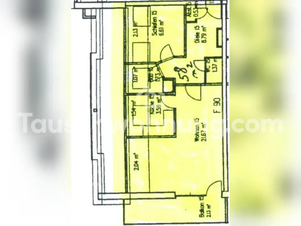 Wohnung zur Miete Tauschwohnung 667 € 2 Zimmer 58 m²<br/>Wohnfläche 2.<br/>Geschoss Hiltrup - Mitte Münster 48165