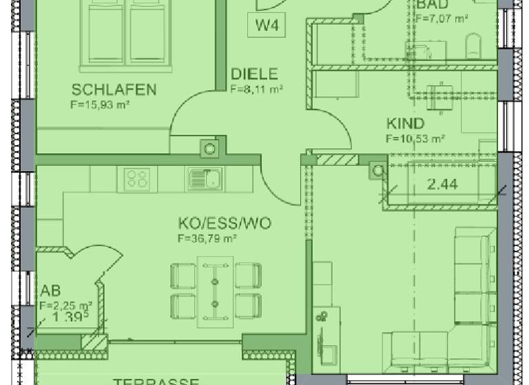 Terrassenwohnung zum Kauf provisionsfrei 397.485 € 3 Zimmer 88,3 m² EG Reischach 84571