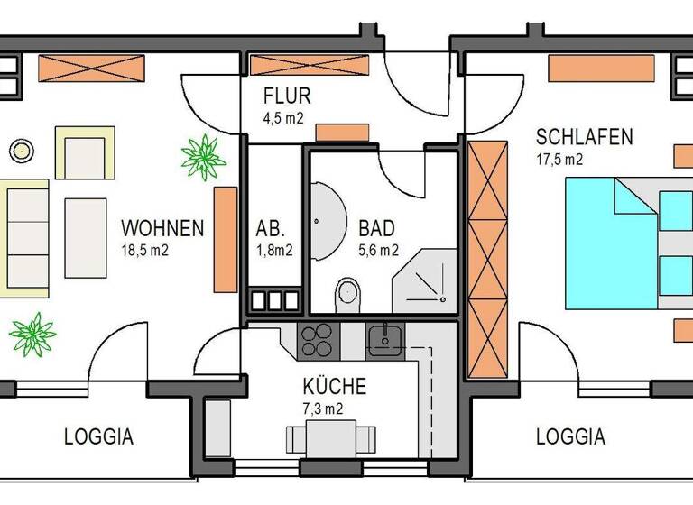 Wohnung zum Kauf 279.000 € 2 Zimmer 54 m² frei ab sofort Grafing Grafing bei München 85567