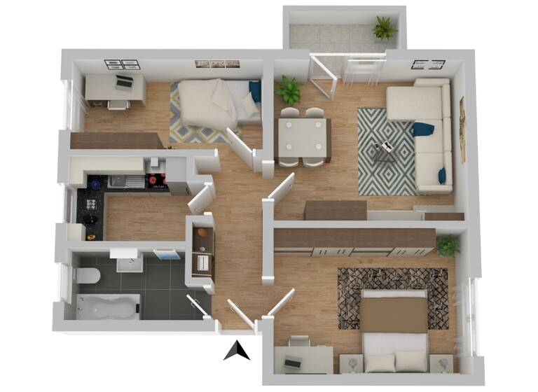 Wohnung zur Miete 409 € 3 Zimmer 60,2 m² 3. Geschoss Straße der Freundschaft 18 Zella-Mehlis 98544