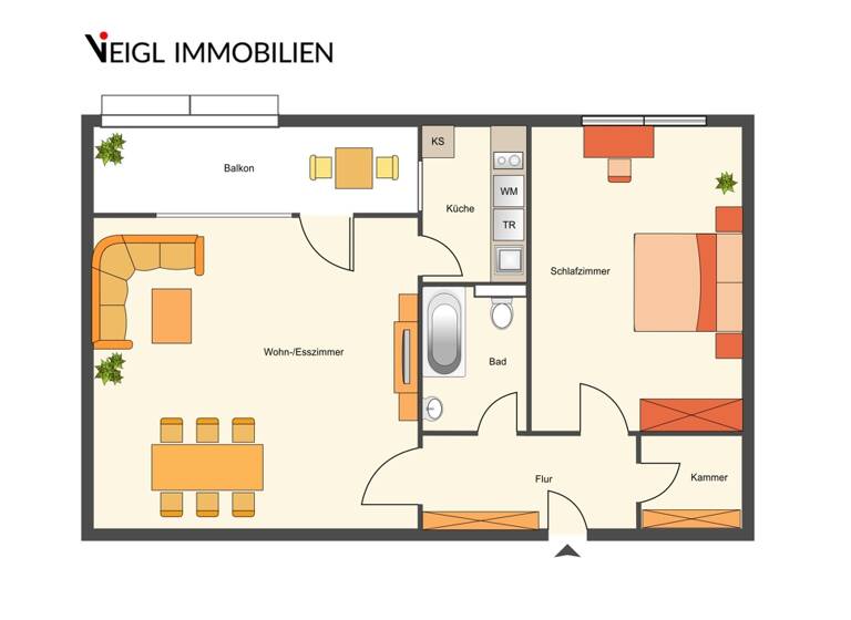 Wohnung zum Kauf 300.000 € 2 Zimmer 60 m² 2. Geschoss Unterpfaffenhofen Germering 82110