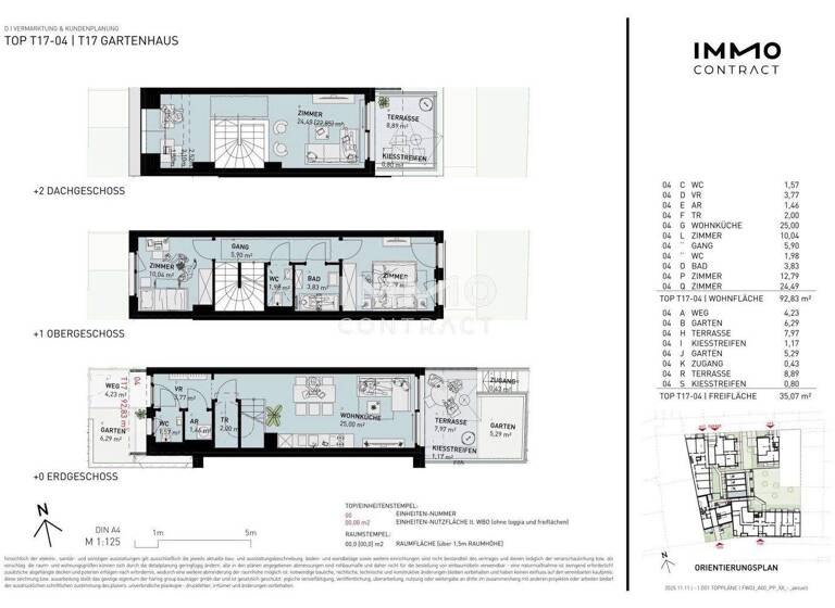 Reihenmittelhaus zum Kauf - Erstbezug 633.500 € 4 Zimmer 92,8 m² Wien 1100