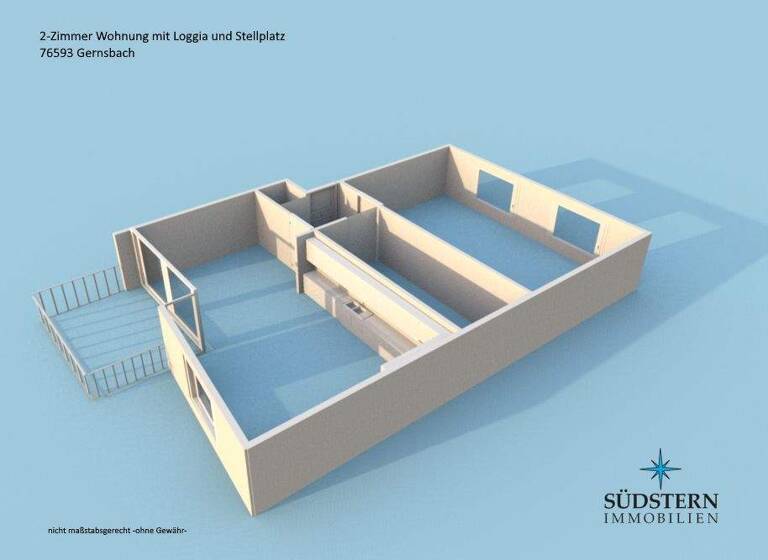 Wohnung zur Miete 655 € 2 Zimmer 62 m² 3 Geschosse frei ab 01.04.2026 Gernsbach 76593