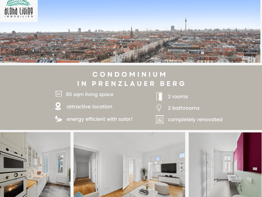 Wohnung zum Kauf 499.000 € 2 Zimmer 82 m² 3. Geschoss Prenzlauer Berg Pankow 10439