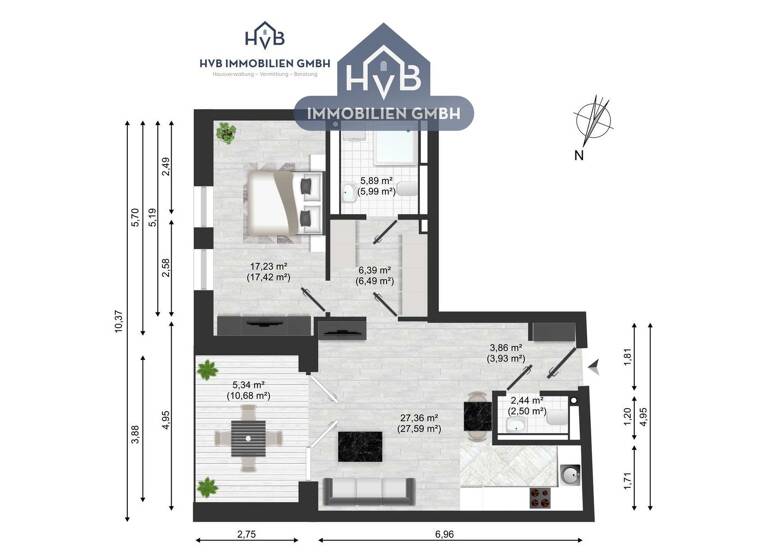 Wohnung zur Miete - Erstbezug 1.028 € 2 Zimmer 68,5 m² frei ab 15.04.2026 Rotenburg 27356